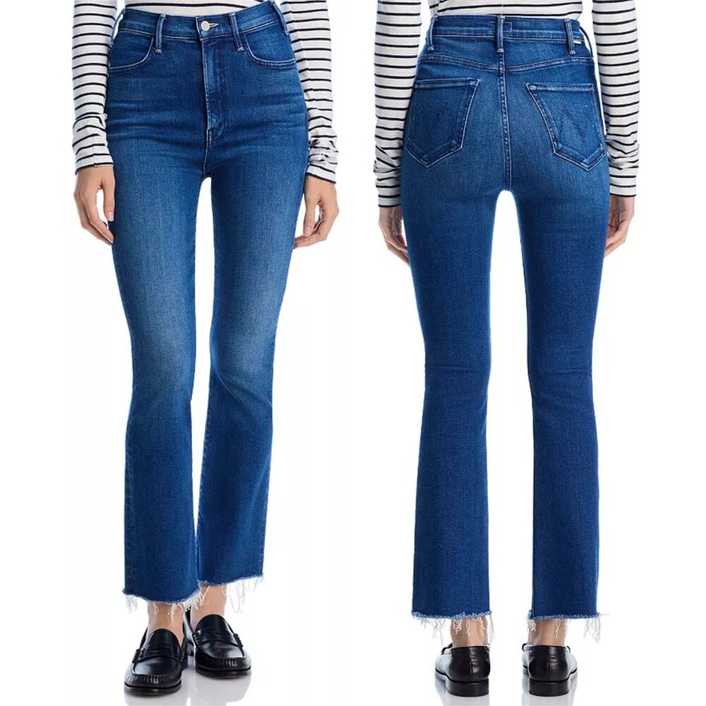 MOTHER The Hustler Flood Fray Jean Size 32 NWT